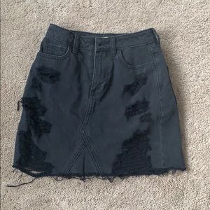 Hollister Black Denim Skirt